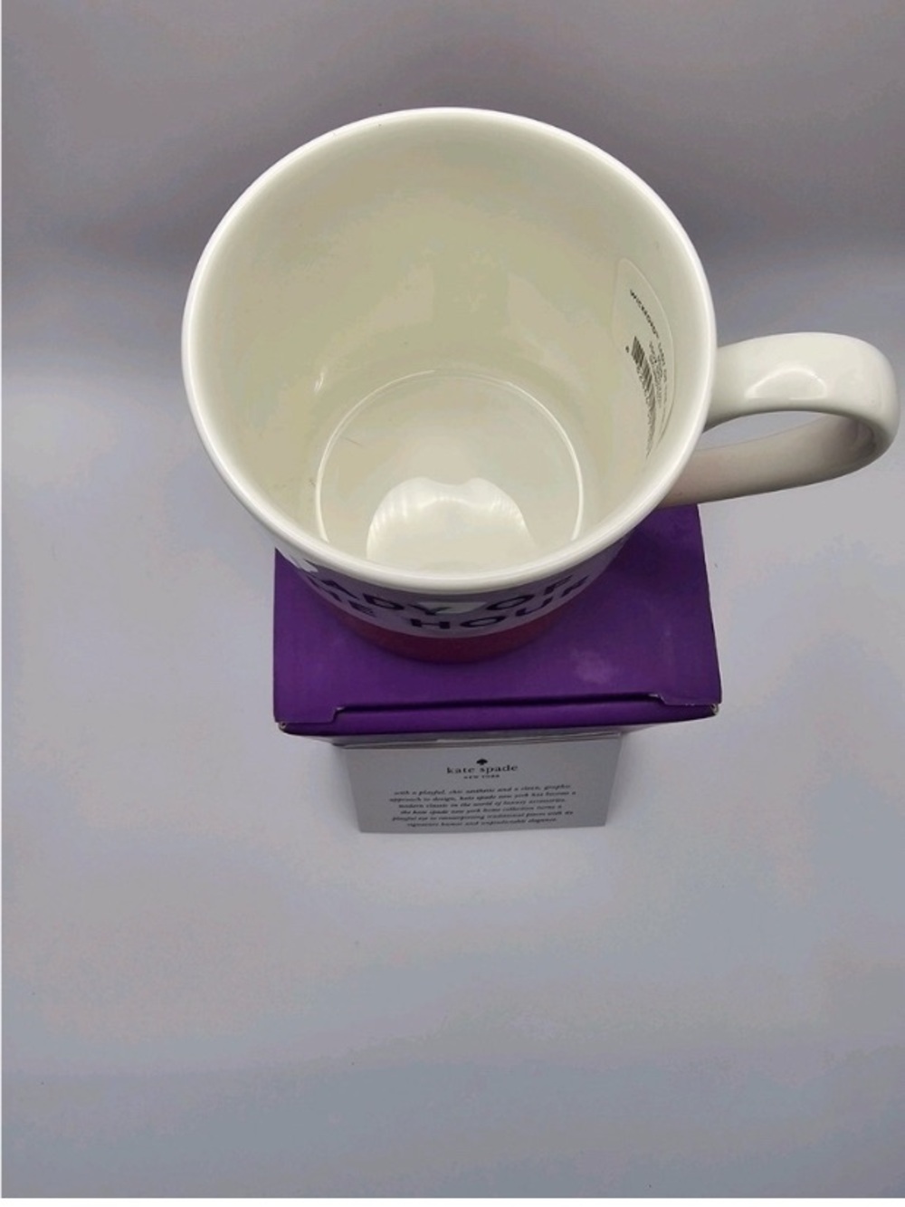 Kate Spade White & Red 'Lady of the Hour' Ceramic Mug w/ box NIB - Picture 5 of 6